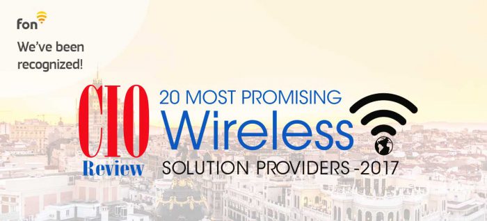Fon ranked a top 20 most promising wireless solution provider